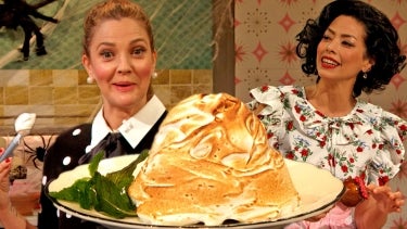 Pilar Valdes and Drew Whip Up Baked Alaska in 1950s Halloween Costumes