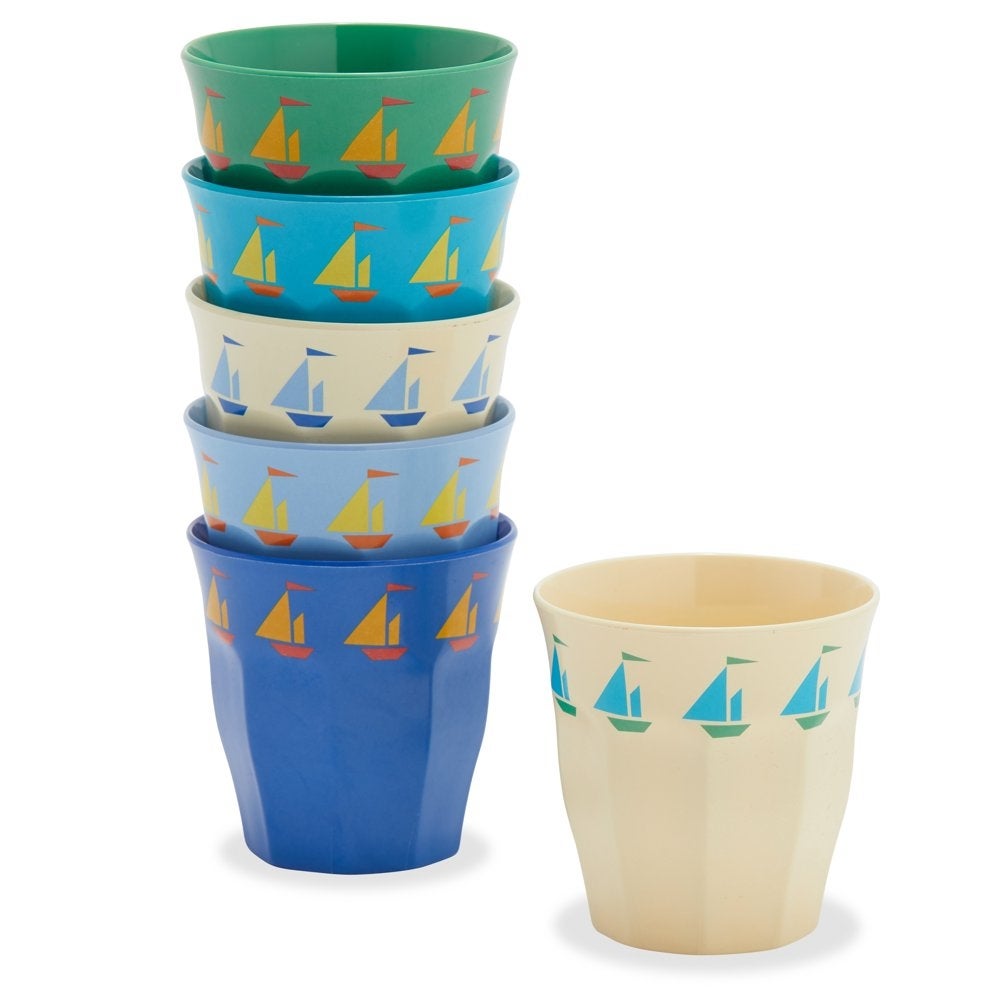 Sailboats Cup, 6 Pack by Drew Barrymore Flower Kids